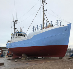 Inger Profesionally Converted Danish Trawler Houseboat Conversion